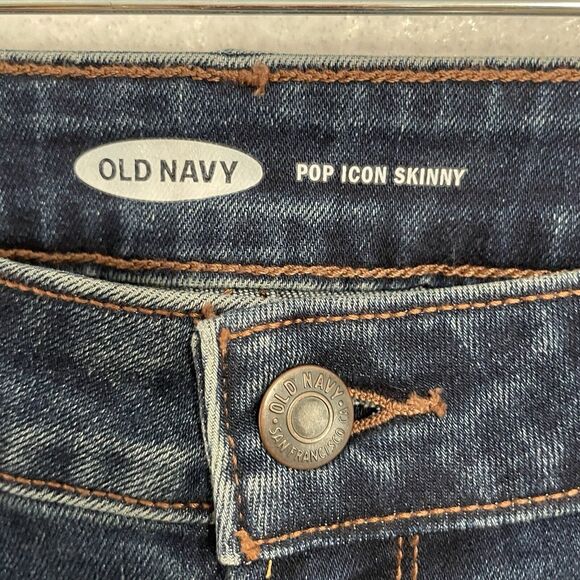 Old Navy Jeans Women’s 10 Dark Wash Nicky 2 POP ICON SKINNY Stretch Denim NEW - Picture 6 of 10